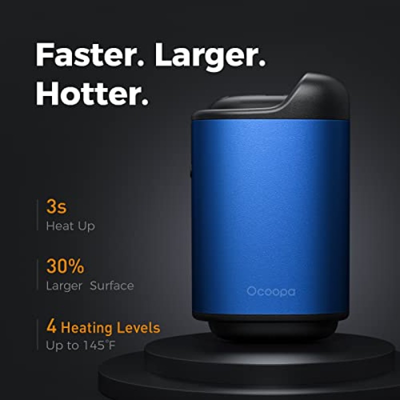 OCOOPA Union U5s 손난로 충전식, 배터리 교체 가능 Handwarmer 10000mAh, 4단계 전기 히터, 15시간 따뜻함, 골프에 적합, 남성용 사냥 선물