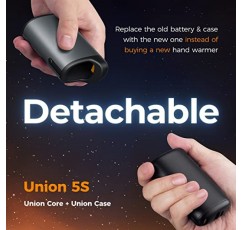 OCOOPA Union U5s 손난로 충전식, 배터리 교체 가능 Handwarmer 10000mAh, 4단계 전기 히터, 15시간 따뜻함, 골프에 적합, 남성용 사냥 선물