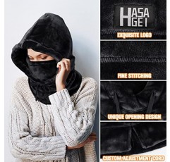 HASAGEI 스키 마스크 여성용 Balaclava 여성용 남성용 방풍 열 후드 겨울 넥 워머 플러시 포함