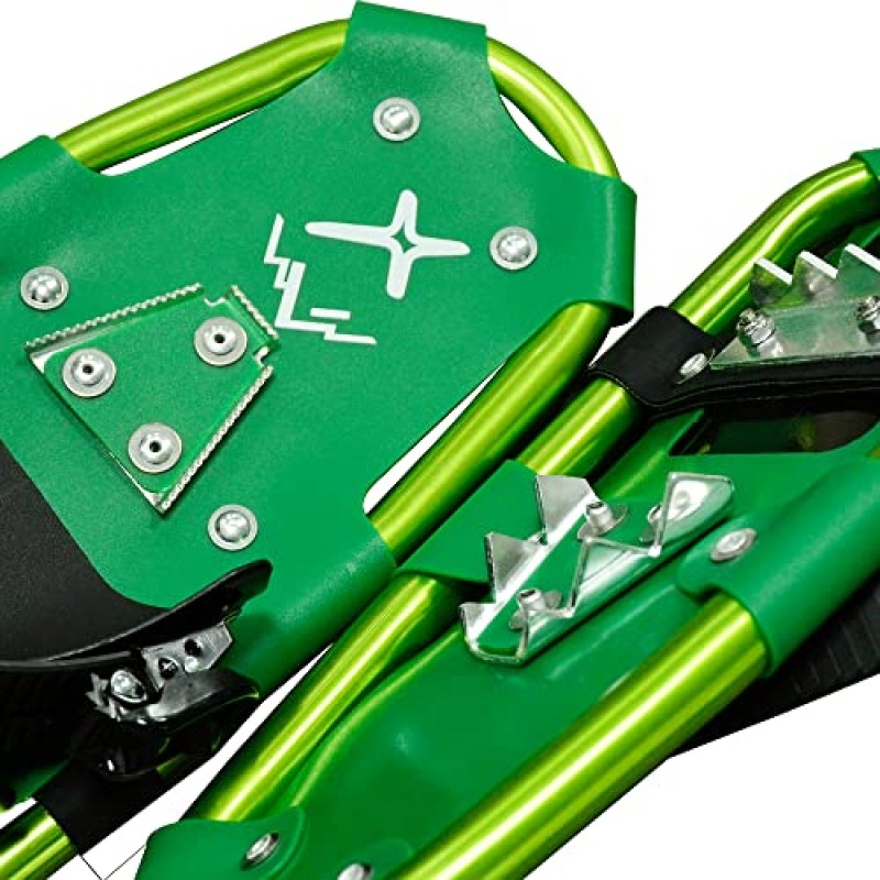 Xtrempro Snowshoes Snow Terrain 경량 인체공학적 디자인 13포인트 크램폰이 포함된 경량 알루미늄 합금 80/120/160/210/300lbs. 용량 - 17인치/21인치/25인치/30인치/36인치