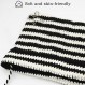 XYIYI 여성용 크로 셰 뜨개질 모자 Pompoms가있는 폭스 니트 모자 Grunge Goth 액세서리 여성용 Slouchy Beanies 소녀