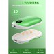 Jialexin 손난로 충전식, 2팩 5000mAh 전기 휴대용 포켓 워머/전원 은행, 디지털 디스플레이가 포함된 2-in-1 전기 손난로(녹색)