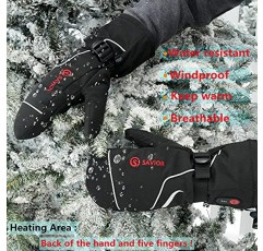 남성과 여성을 위한 구세주 가열 장갑, 충전식 전기 가열 장갑, 겨울 야외 작업, 스키, 달리기, 하이킹 등에 적합합니다.