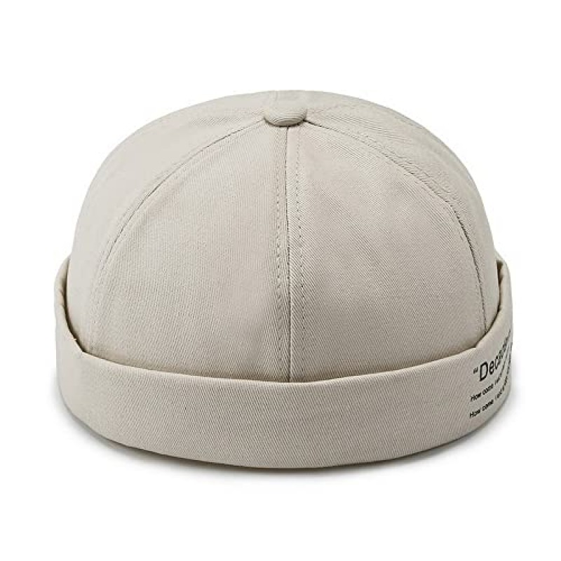 남성용 면 Skullcap 선원 무모한 복고풍 압연 커프 도커 모자 Beanies 스트리트 캐주얼 비니 모자