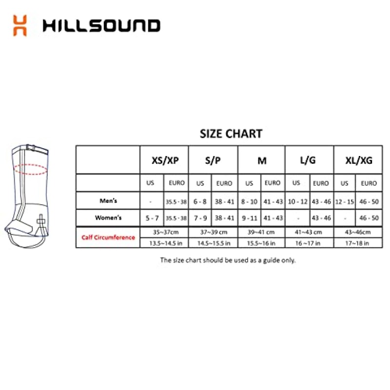 Hillsound Armadillo LT I 연중 하이킹을 위한 방수, 남녀공용, 통기성 각반