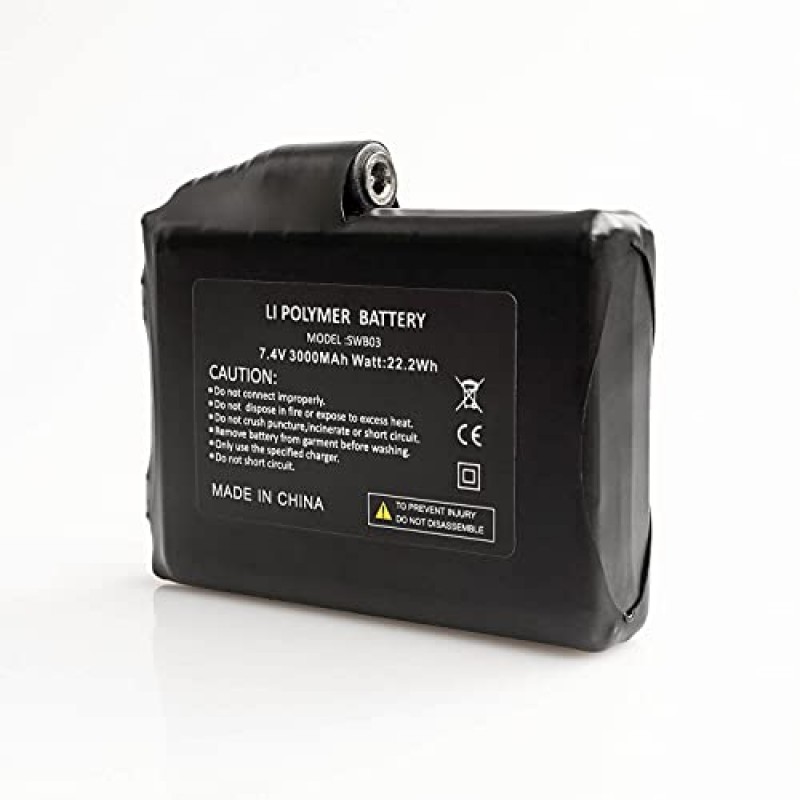 SAVIOR HEAT 7.4V 리튬 폴리머 배터리 팩 교체용 가열 장갑, 벙어리 장갑, 양말, 조끼, 재킷, 핸드 머프, 부츠, 모자, 무릎 교정기(2200mAh, 2)