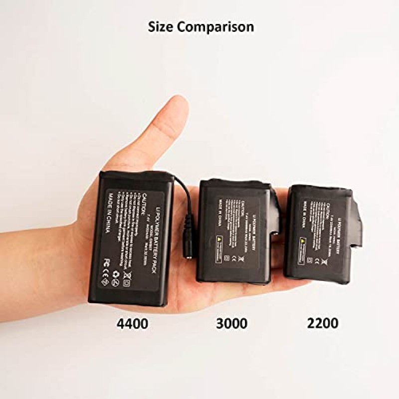 SAVIOR HEAT 7.4V 리튬 폴리머 배터리 팩 교체용 가열 장갑, 벙어리 장갑, 양말, 조끼, 재킷, 핸드 머프, 부츠, 모자, 무릎 교정기(2200mAh, 2)