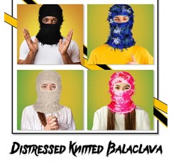 Foaincore 4 Pcs 고민 풀 페이스 스키 마스크 뜨개질 겨울 목 니트 Balaclava 방풍 따뜻한 스키 마스크 비니 남성 여성, 15.5 x 8.98 인치