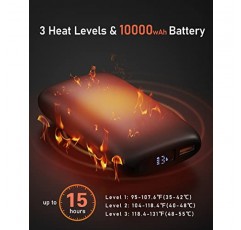 TriPole 충전식 손난로 10000mAh, 고속 충전 전기 손난로 휴대용 보조베터리 포켓 손난로 재사용 가능, 3단계 6-15H 난방 USB 손난로 히터 남성 여성 겨울 선물