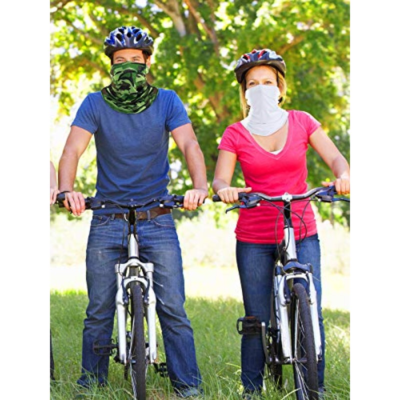 8 조각 목 게이 터 마스크 방풍 스카프 UV 보호 Balaclava Bandanas 남성 여성을위한 통기성 야외