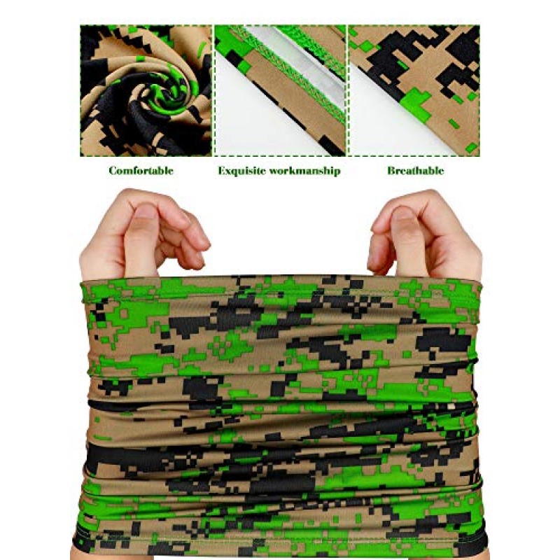 8 조각 목 게이 터 마스크 방풍 스카프 UV 보호 Balaclava Bandanas 남성 여성을위한 통기성 야외