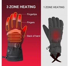 남성 여성을 위한 4000mAh 가열 장갑, 충전식 전기 배터리 손 따뜻하게 장갑 난방 겨울 따뜻한 터치스크린 장갑 야외 사이클링을 위한 방수 방풍 장갑 스키 하이킹 작업