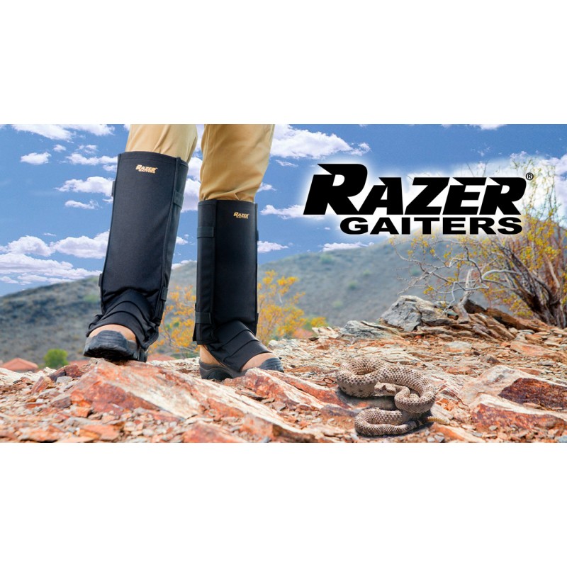 하이킹, 사냥용 Razer 스네이크 각반 - 뱀 물림 방지 다리용 보호대, 휴대용 가방 포함, 내구성이 뛰어나고 조절 가능하며 남성, 여성에 맞는 가볍고 유연한 디자인 - 미국 실험실 테스트 완료