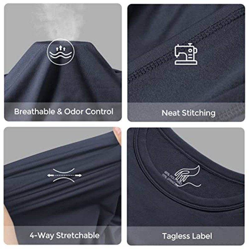 CL conballaria Long Johns 남성용 열 속옷 부드러운 양털 안감 기본 레이어 추운 날씨 하단 탑 세트 XS-4XL
