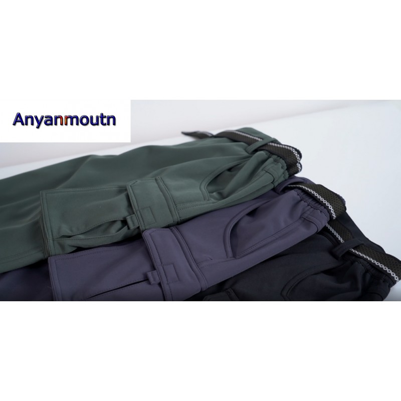 Anyanmoutn 키즈 소년 소녀 방수 방풍 Softshell 양털 따뜻한 하이킹 바지 야외 스노우 스키 바지 겨울