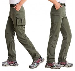 Anyanmoutn 키즈 소년 소녀 방수 방풍 Softshell 양털 따뜻한 하이킹 바지 야외 스노우 스키 바지 겨울