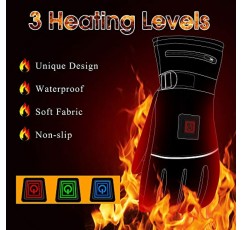 HEAT WARMER 남성 여성 겨울 충전식 배터리 가열식, 검정색, 특대 사이즈