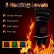 HEAT WARMER 남성 여성 겨울 충전식 배터리 가열식, 검정색, 특대 사이즈