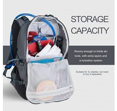 Unigear 스키 배낭, 22L 스노우보드 여행 배낭 스노우보드, 스키, 캠핑, 하이킹용 900D 폴리에스테르 방수 배낭