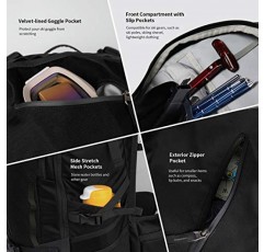 Unigear 스키 수화 배낭, 30L 스노우보드 여행 가방 스키, 하이킹, 캠핑용 900D 폴리에스테르 방수 배낭