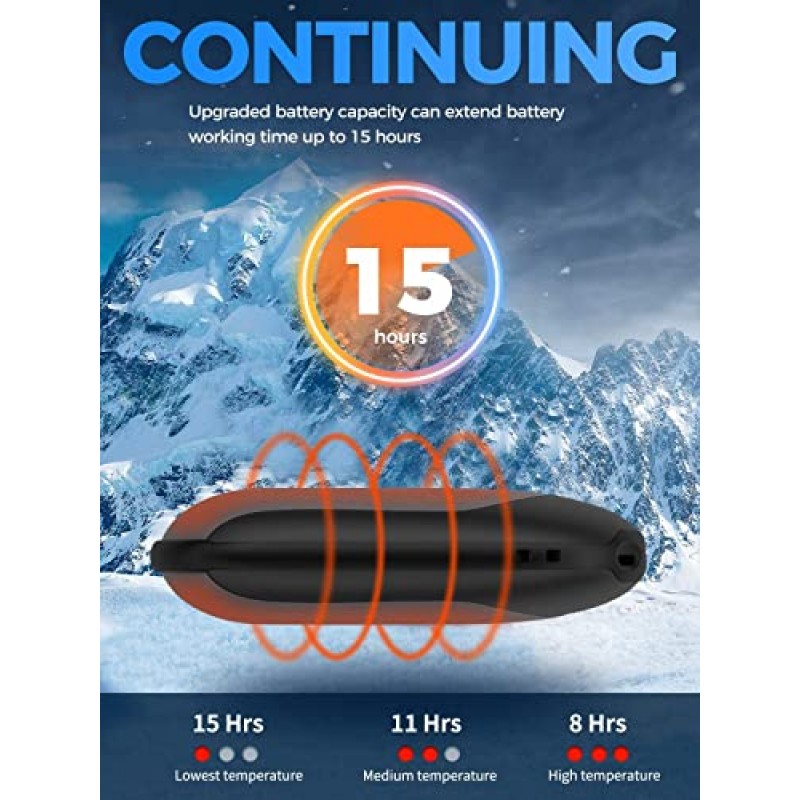 OCOOPA 충전식 손난로, 10000mAH 전기 손난로 겨울 따뜻한 15시간 남성과 여성을 위한 휴대용 손 히터, 야외 실내 캠핑/낚시/자전거/오토바이/스키