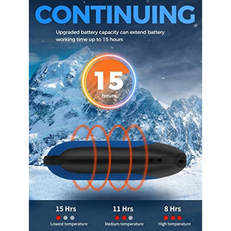 OCOOPA 충전식 손난로, 10000mAH 전기 손난로 겨울 따뜻한 15시간 남성과 여성을 위한 휴대용 손 히터, 야외 실내 캠핑/낚시/자전거/오토바이/스키