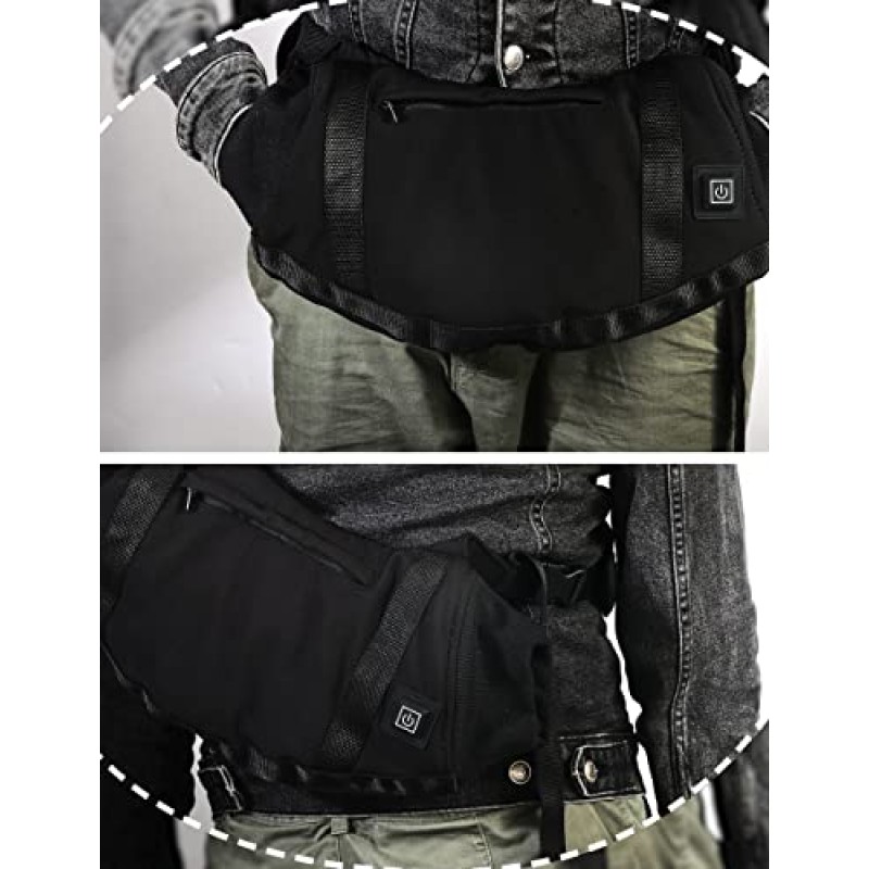 배터리 팩이 포함된 가열 핸드 파우치 가열 핸드 머프 핸드 웜 파우치 사냥 주머니 사냥, 캠핑, 외부 작업, 하이킹, 축구, 골프 활동을 위한 전기 손 따뜻하게