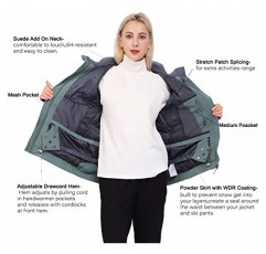 Fit space 스키 스노우보드 재킷 여성 방수 통기성 15K 겨울 스노우 코트 Tech-Wear