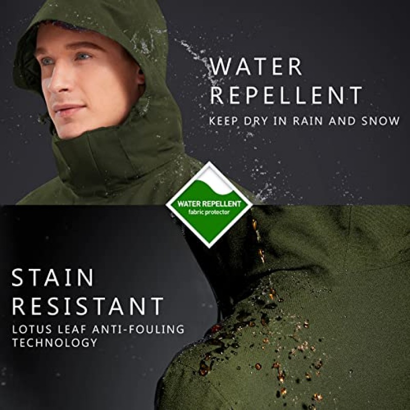 GOLDEN CAMEL 남성용 겨울 자켓 방풍 스키 스노우 자켓 방수 Thicken Parka 레인 자켓 Warm Puffer Coat