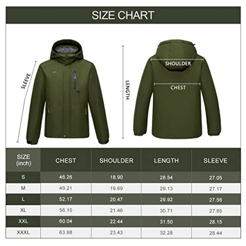GOLDEN CAMEL 남성용 겨울 자켓 방풍 스키 스노우 자켓 방수 Thicken Parka 레인 자켓 Warm Puffer Coat