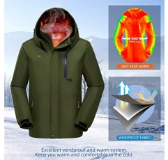 GOLDEN CAMEL 남성용 겨울 자켓 방풍 스키 스노우 자켓 방수 Thicken Parka 레인 자켓 Warm Puffer Coat
