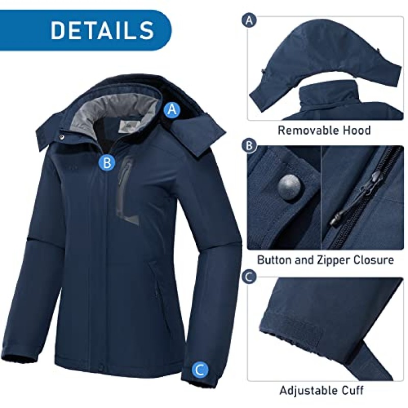 GOLDEN CAMEL 여성용 겨울 자켓 방풍 스키 스노우 자켓 방수 Thicken Parka 레인 자켓 Warm Puffer Coat
