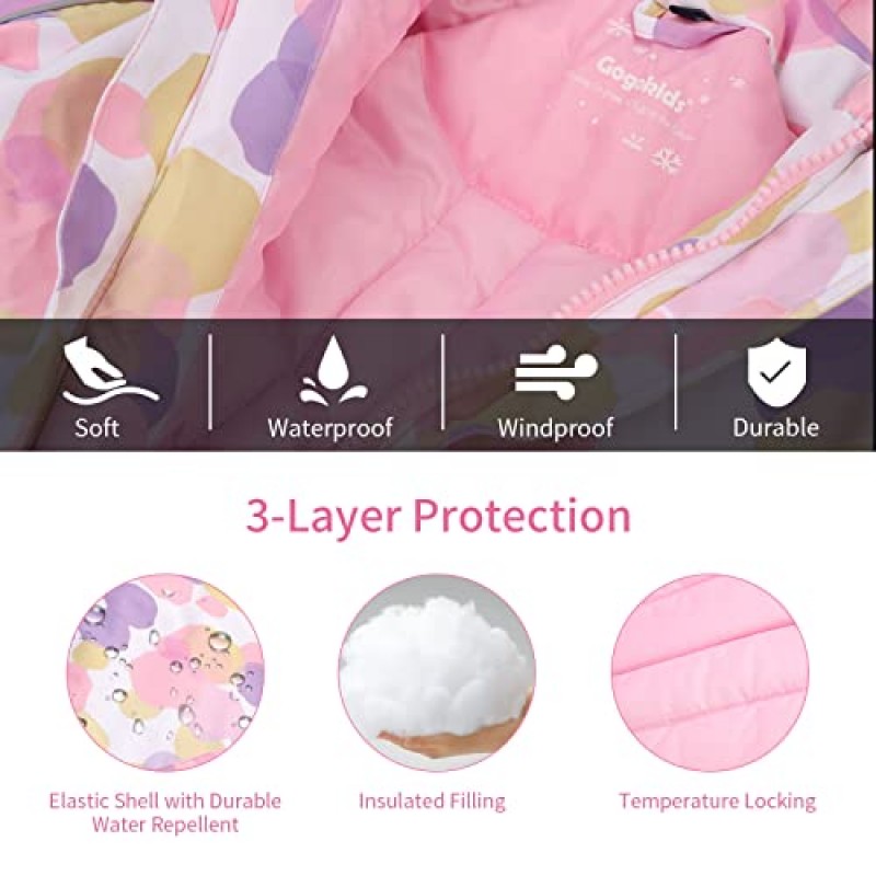 어린이를위한 Yueta Snowsuit 방수 원피스 스키 복 스노우 점프 슈트 겨울 스노우 보드에 따뜻하게 유지