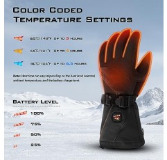 KastKing Polar Blast 가열 장갑, 3000mAh 7.4V 충전식 전기 배터리, 안전한 따뜻함, 얼음 낚시 방수, 여성용 남성용 겨울 눈 장갑