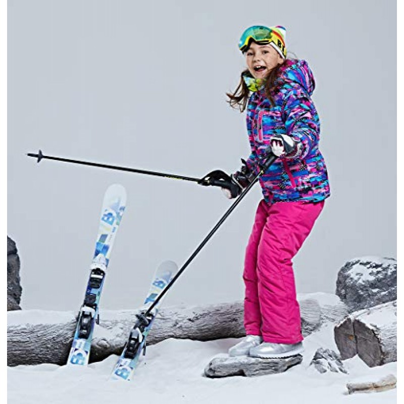 여자 절연 스키 재킷 바지 세트 방풍 방수 어린이 스키 복 Snowsuit for Kids
