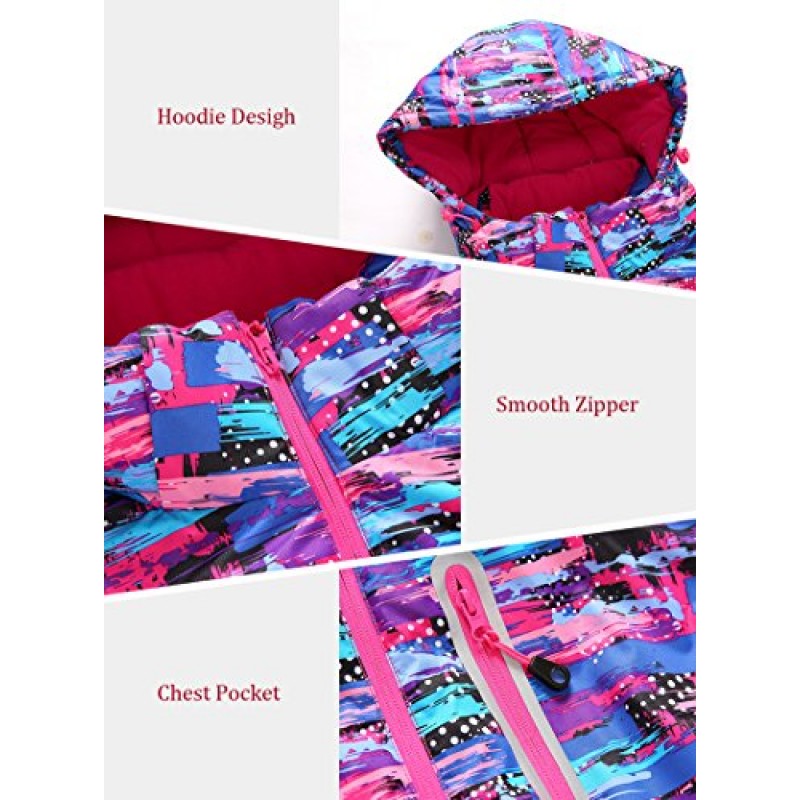 여자 절연 스키 재킷 바지 세트 방풍 방수 어린이 스키 복 Snowsuit for Kids