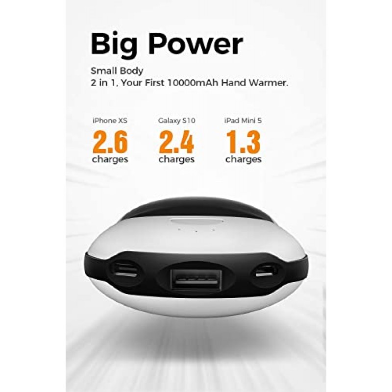 OCOOPA 2팩 손난로 충전식, 클래식 10000mAh 및 방수 10000mAh,H01 및 H01-PD PRO