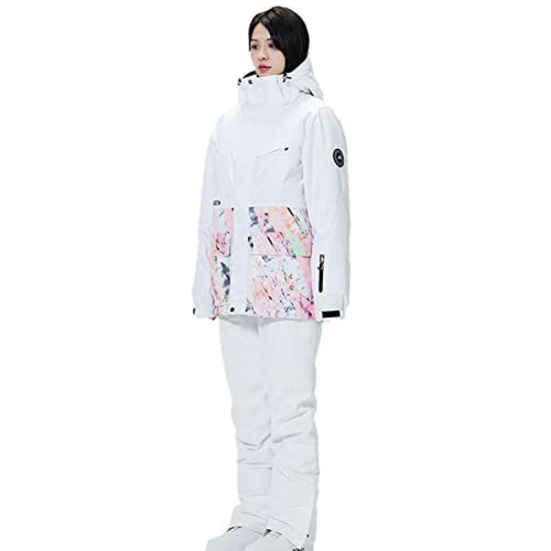 WOWULOVELY 여성 겨울 스키복 방수 방풍 스키 자켓 및 바지 절연 Snowsuit 스노우 보드 코트
