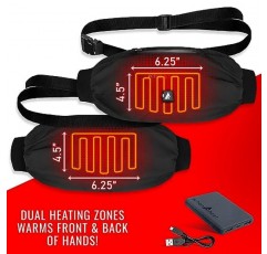 ActionHeat 5V 배터리 가열식 손난로 머프 – 가열 패널 내장, 조절 가능한 스트랩, 3가지 온도 설정