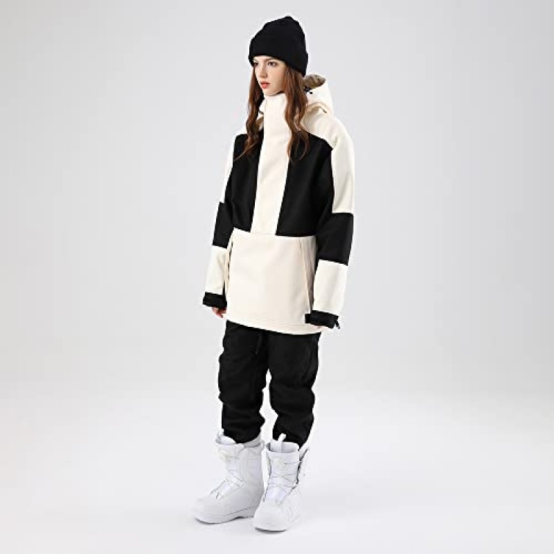 SEARIPE 여성 스키 재킷과 바지 세트 커플 방풍 스키 복 겨울 스포츠를위한 남성 방수 2 피스 Snowsuits