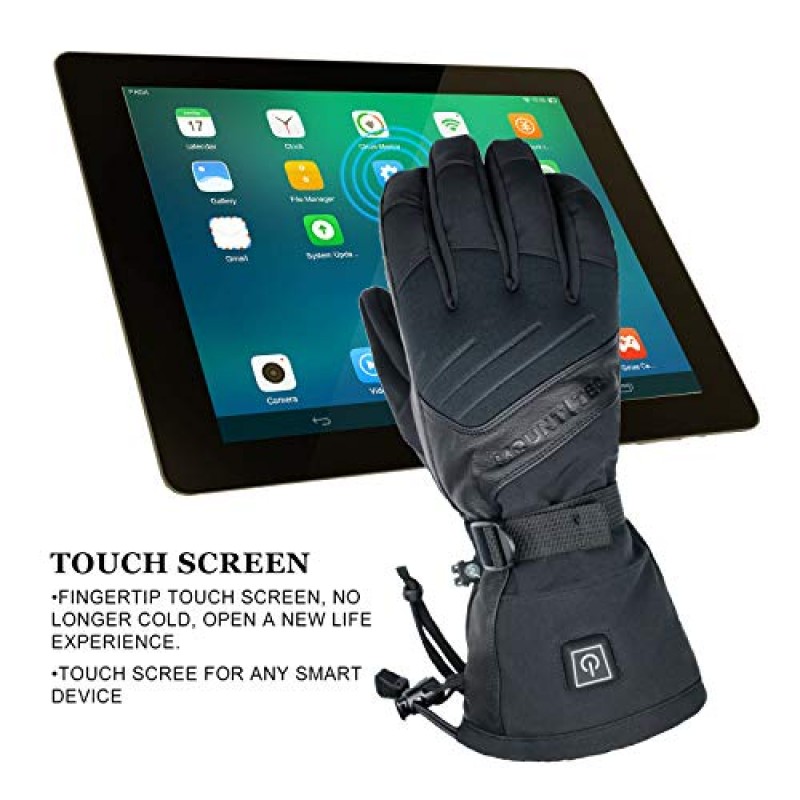 MOUNT TEC Explorer 3 남녀공용 스키 및 스노보드 가열 장갑 방수 터치 스크린 추운 날씨 겨울 장갑