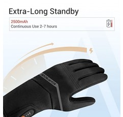 남성 여성을 위한 가열 장갑 라이너, 관절염 레이노를 위한 겨울 따뜻한 장갑 라이너, 스키 하이킹 운전을 위한 충전식 방수 얇은 가열 작업 장갑