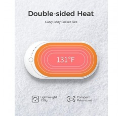 OCOOPA 2팩 손난로 충전식, 5200mAh 전기 휴대용 포켓 히터, 118s, 주황색 및 파란색