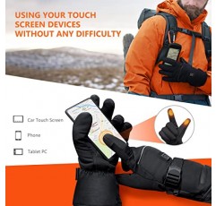충전식 3000mAh 배터리가 장착된 남성 및 여성용 KROSA -30°F 가열 장갑, 야외 스키 사냥 사이클링 낚시, 열 겨울 터치스크린 크리스마스 Giftoor 스포츠 사냥 사이클링 하이킹 낚시를 위한 전기 방수 오토바이 장갑