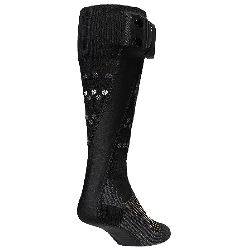Thermic Set V2 Uni S-1200-울트라 따뜻하고 내구성이 뛰어난 습기 흡수 겨울 스포츠 스키 파워 가열 양말, 검정색, 39-41