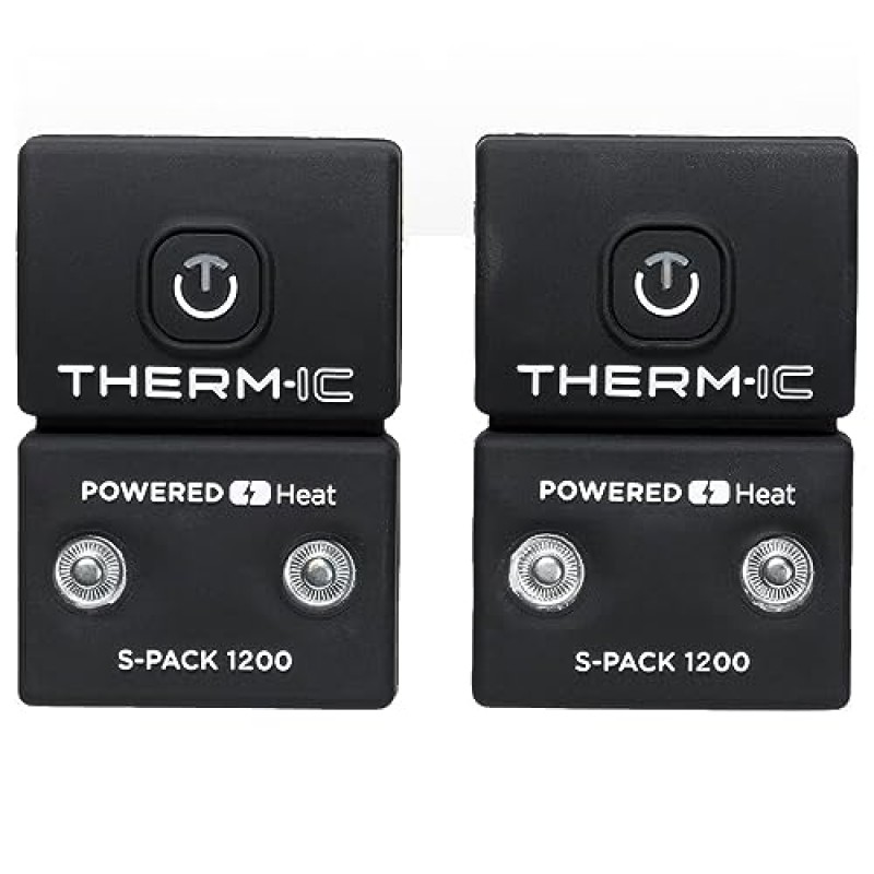 Thermic Set V2 Uni S-1200-울트라 따뜻하고 내구성이 뛰어난 습기 흡수 겨울 스포츠 스키 파워 가열 양말, 검정색, 39-41