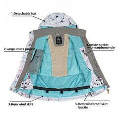 GSOU SNOW 스키 세트 여성용 스키 재킷 및 바지 Snowsuit 스노우 보드 코트 복장 따뜻한 후드 방수 방풍 절연