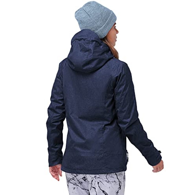 33,000ft 여성용 3 in 1 후드 방수 코트 겨울 스키 하이킹 레인 재킷 Softshell Fleece Lined Raincoat Windbreaker