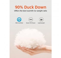 BALEAF 여성용 다운 팬츠 겨울 초경량 방수 스키 스노우 퍼퍼 팬츠 Packable Warm Trousers