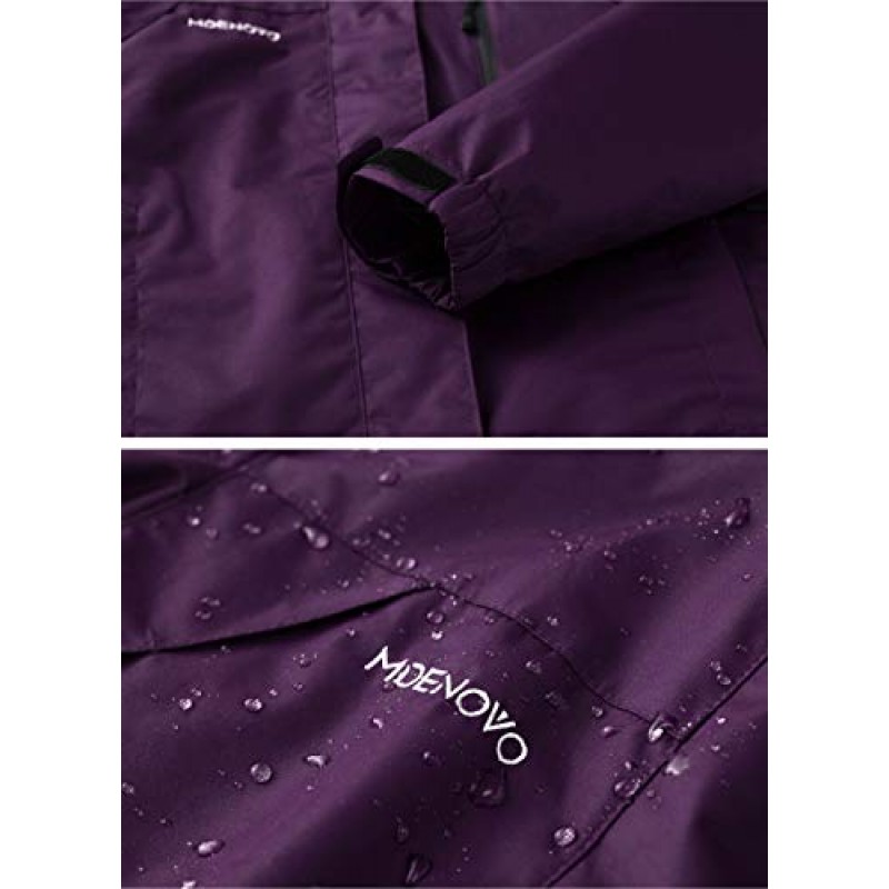 MDENOVO 여성용 3 in 1 스키 자켓 방수 퍼퍼 내부 따뜻한 겨울 코트 스노우 보드 마운틴 자켓